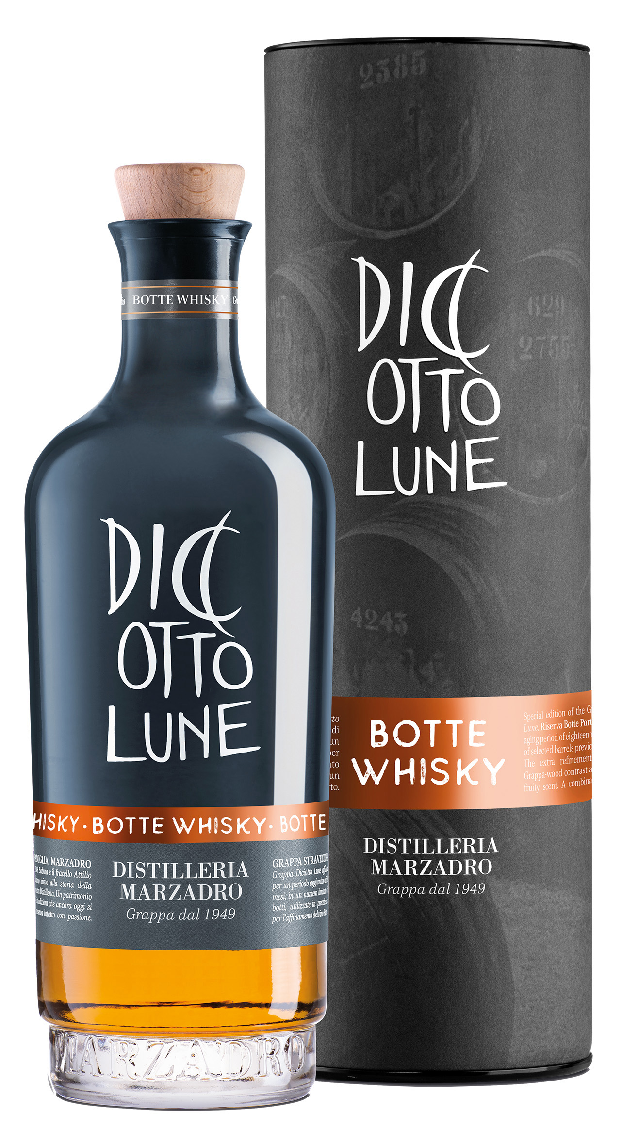 Marzadro Grappa Diciotto Lune Botte Whisky, 0,5 l